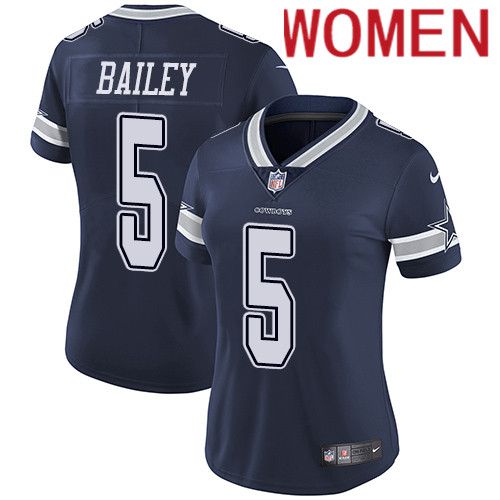 Women Dallas Cowboys 5 Dan Bailey Nike Navy Vapor Limited NFL Jersey